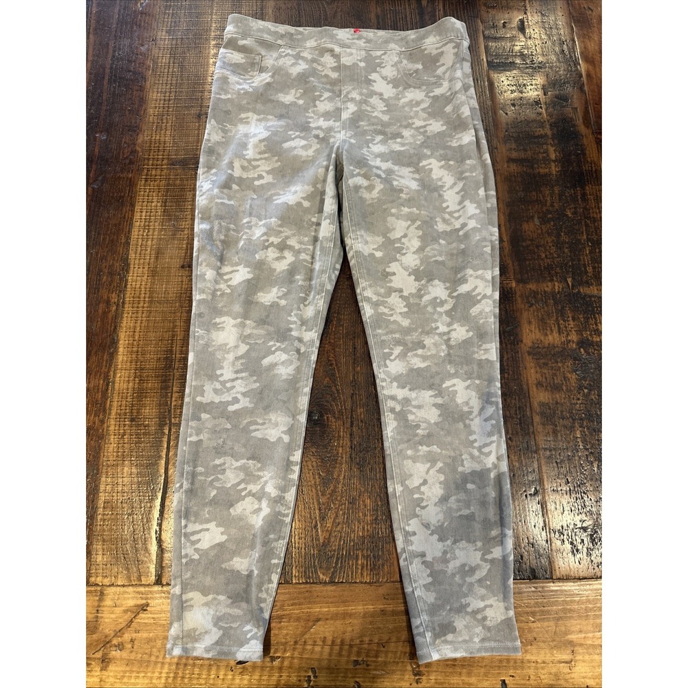 Spanx Jean-ish Ankle‎ Leggings Womens XL Camo Pull On Stretch Jeans Style